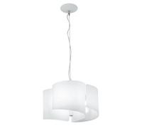 Luminosa Lighting Luminosa Imagine Curved Glass Ceiling Pendant, White, E27