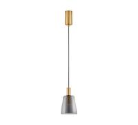 Luminosa Lighting Luminosa Imatia Slim Pendant Ceiling Light Smokey, Brass Gold Led 7W 192Lm 3000K
