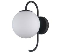 Luminosa Lighting Luminosa Industrial And Retro Wall Lamp Black 1 Light With White Shade, G9