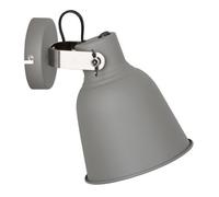 Luminosa Lighting Luminosa Industrial And Retro Wall Lamp Grey 1 Light With Steel Shade, E27