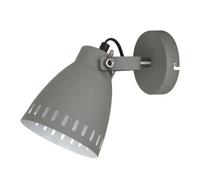 Netlighting Industrial & Retro Wall Lamp Satin Grey 1 Light with Grey Shade E27 Netlighting Grey