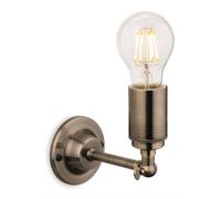 Luminosa Lighting Luminosa Indy 1 Light Indoor Candle Wall Light Antique Brass, E27