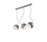 Luminosa Lighting Luminosa Inez Bar Pendant Ceiling Light Silver, 3X E27