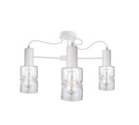 Luminosa Lighting Luminosa Inger Multi Arm Semi Flush Ceiling Light White, 60Cm, 3X E27