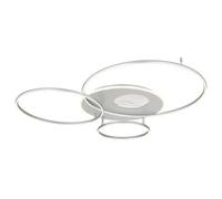 Luminosa Lighting Luminosa Invertina Semi Flush Ceiling Light Brushed Silver Led 2700/6500K