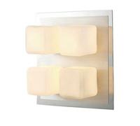 Luminosa Lighting Luminosa Ip44 Cube Flush Ceiling 4 Light G9 Polished Chrome & Aluminium