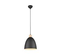 Luminosa Lighting Luminosa Jagger Modern 25Cm Dome Pendant Ceiling Light Black Matt - Uk Stock