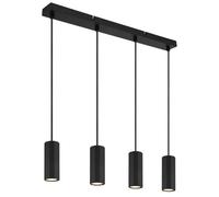 Luminosa Lighting Luminosa James Bar Pendant Ceiling Light Matt Black 4X Gu10