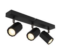 Luminosa Lighting Luminosa James Ceiling Spotlight Bar Matt Black 3X Gu10