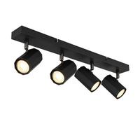 Luminosa Lighting Luminosa James Ceiling Spotlight Bar Matt Black 4X Gu10