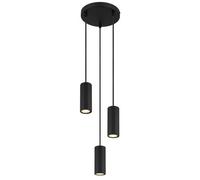 Luminosa Lighting Luminosa James Cluster Pendant Ceiling Light Matt Black 3X Gu10