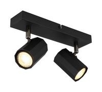 Luminosa Lighting Luminosa James Twin Ceiling Spotlight Matt Black 2X Gu10