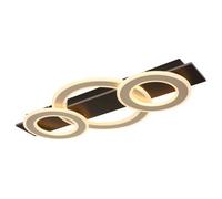 Luminosa Lighting Luminosa Jayden 3 Ring Integrated Led Semi Flush Ceiling Light Matt Black 3X Led 3000K