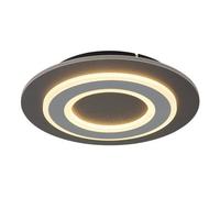 Luminosa Lighting Luminosa Jayden 32Cm Integrated Led Semi Flush Ceiling Light Anthracite Brushed Led 3000K