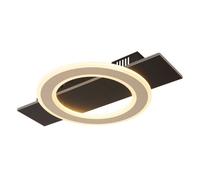 Netlighting Jayden Integrated LED Semi Flush Ceiling Light Matt Black LED 3000K Netlighting Black