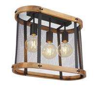Luminosa Lighting Luminosa Jeanie Multi Arm Semi Flush Ceiling Lamp Matt Black 3X E27
