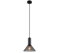 Luminosa Lighting Luminosa Jedd Dome Pendant Ceiling Light Matt Black 1X E27