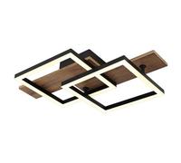 Luminosa Lighting Luminosa Jeffry Integrated Led Semi Flush Ceiling Light Matt Black Led 3000K