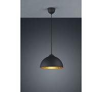 Luminosa Lighting Luminosa Jimmy Modern Dome Pendant Ceiling Light Black - Uk Stock
