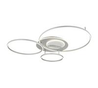 Luminosa Lighting Luminosa Johnson I Semi Flush Ceiling Light Brushed Silver Led 2700/6500K