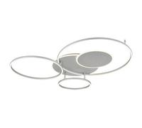 Luminosa Lighting Luminosa Johnson Iii Semi Flush Ceiling Light Brushed Silver Led 2700/6500K