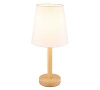 Luminosa Lighting Luminosa Joris Table Lamp With Round Tapered Shade Wood Look 1X E14