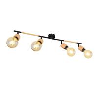 Luminosa Lighting Luminosa Jorna Bar Pendant Ceiling Light Matt Black 4X E27