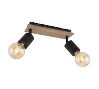 Luminosa Lighting Luminosa Josella Twin Ceiling Spotlight Dark Brown 2X E27