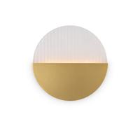 Luminosa Lighting Luminosa Jupiter Modern Integrated Led Wall Lamp Brass 3000K 200Lm White Shade