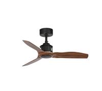 Luminosa Lighting Luminosa Just Fan Black, Wood Ceiling Fan With Dc Motor 3 Blades 81Cm