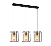 Luminosa Lighting Luminosa Kalula Industrial, Retro 3 Light Bar Pendant Ceiling Light, E27