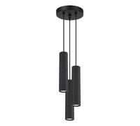 Luminosa Lighting Luminosa Karbon Minimalist Cluster Drop Pendant Lamp 3 Light Black