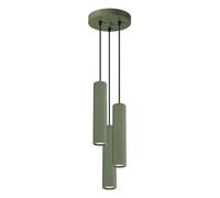 Luminosa Lighting Luminosa Karbon Minimalist Cluster Drop Pendant Lamp 3 Light Olive Green