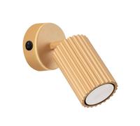 Luminosa Lighting Luminosa Karbon Minimalist Single Wall Spotlight Gold With Switch