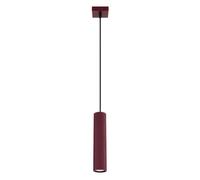 Luminosa Lighting Luminosa Karbon Slim Pendant Ceiling Light Burgundy 1X Gu10