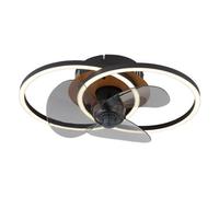 Luminosa Lighting Luminosa Karen 3 Blade Ceiling Fan Matt Black 2X Led Dimmable 2700-6500K Remote Control Timer