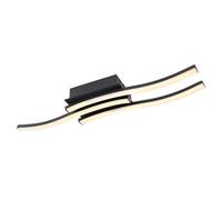 Luminosa Lighting Luminosa Kasimir Integrated Led Semi Flush Ceiling Light Matt Black 3X Led 3000K