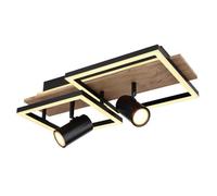 Luminosa Lighting Luminosa Kassu 50X27Cm Integrated Led Semi Flush Ceiling Light Matt Black 2X Led 3000K