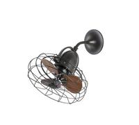 FARO BARCELONA Ventilator Keiki, wall and ceiling, AC, dark brown