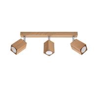 Luminosa Lighting Luminosa Keke Oak Square Ceiling Spotlight Bar Wood, 3X Gu10