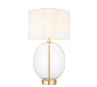 Endon 99292 Kelda Touch Table Light, brushed satin gold, oval