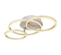 Luminosa Lighting Luminosa Kendy Integrated Led Semi Flush Ceiling Light Nickel Matt 3X Led 3000K
