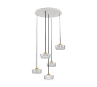 Luminosa Lighting Luminosa Keros Cluster Pendant Ceiling Light Platinum Gold, Sandy White Led 30W 1970Lm 3000K