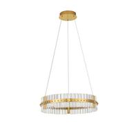 Luminosa Lighting Luminosa Kezo 60Cm Pendant Ceiling Light Platinum Gold Triac Dimmable Led 45W 2700Lm 3500K