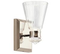 Luminosa Lighting Luminosa Kichler Kayva Integrated Led Wall Lamp Polished Nickel, 3000K, Ip44