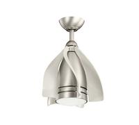 Luminosa Lighting Luminosa Kichler Terna 5 Blade 38Cm Ceiling Fan With Led Light Brushed Nickel Remote Control