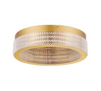 Luminosa Lighting Luminosa Kinara 40Cm Integrated Led Semi Flush Ceiling Light Platinum Gold Triac Dimmable Led 46W 2764Lm 3000K