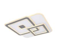 Luminosa Lighting Luminosa Kique Integrated Led Semi Flush Ceiling Light White Grey Led Dimmable 3000-6500K Remote Control Tuya Smart