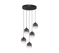 Luminosa Lighting Luminosa Kita Cluster Pendant Ceiling Light Smokey, Sandy Black Triac Dimmable Led 28W 2222Lm 3000K