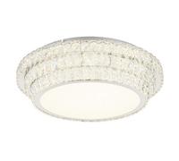 Luminosa Lighting Luminosa Klara 60Cm Ceiling Light Chrome K5 Crystals Led Dimmable 2700-6000K Remote Control
